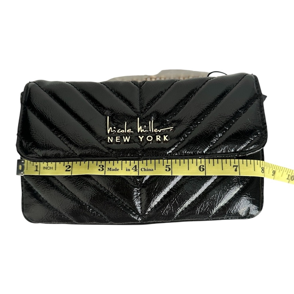 NICOLE MILLER Black Quilted Adjustable Crossbody Shoulder Handbag Women NWT $50 - Picture 10 of 12